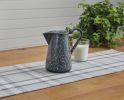 GRANITE ENAMELWARE PITCHER WITH LID GRAY
