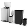 10.5 Gal and 1.6 Gal Step Trash Can Combo Set with Detachable Inner Buckets
