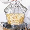 fStainless Steel Folding Strainer Spoon; Screen Frying Tool For French Fries And Chicken