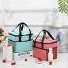1pc Thicker Portable Thermal Ice Bag; Oxford Handle Lunch Box Bag; Outdoor Lunch Bag