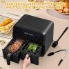 airAir Fryer Accessories-Air Fryer Rack 2Pack, Multi-purpose Double Layer Rack with Skewer